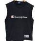 Vintage Champion Spell Out Black Cut Off Tee Size Large