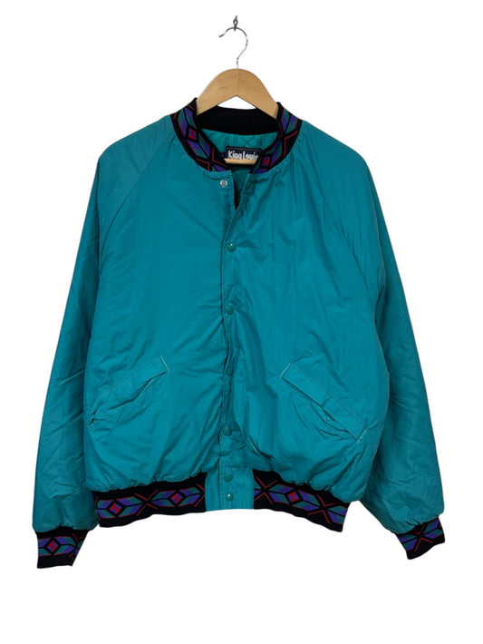 Vintage King Louie Aztec Stripe Zip Up Western Jacket Size XL