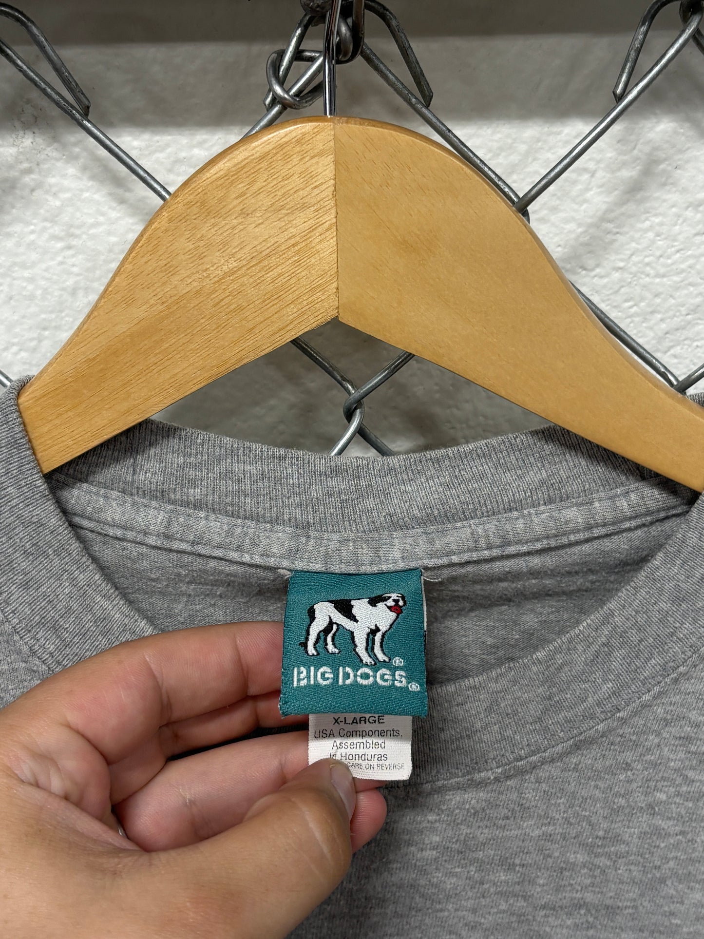 Big Dogs Classic Logo Grey Graphic Tee Size XL