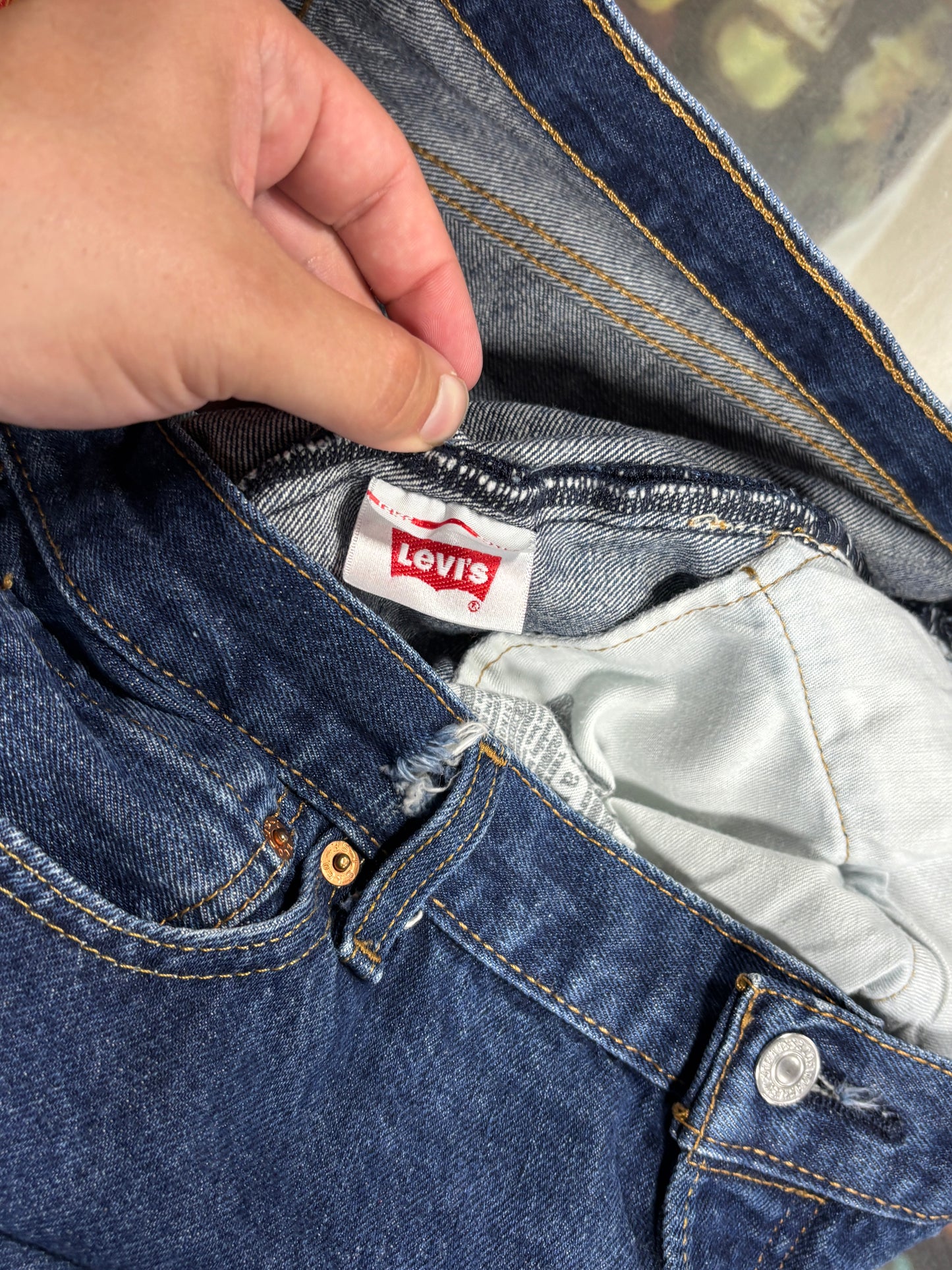 Vintage Levi's 501 Dark Wash Denim Jeans Size 36x26