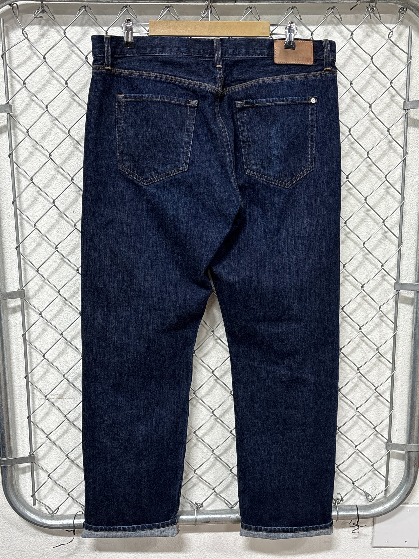 Baldwin The Reed Straight Leg Selvedge Japanese Denim Jeans Size 38x34