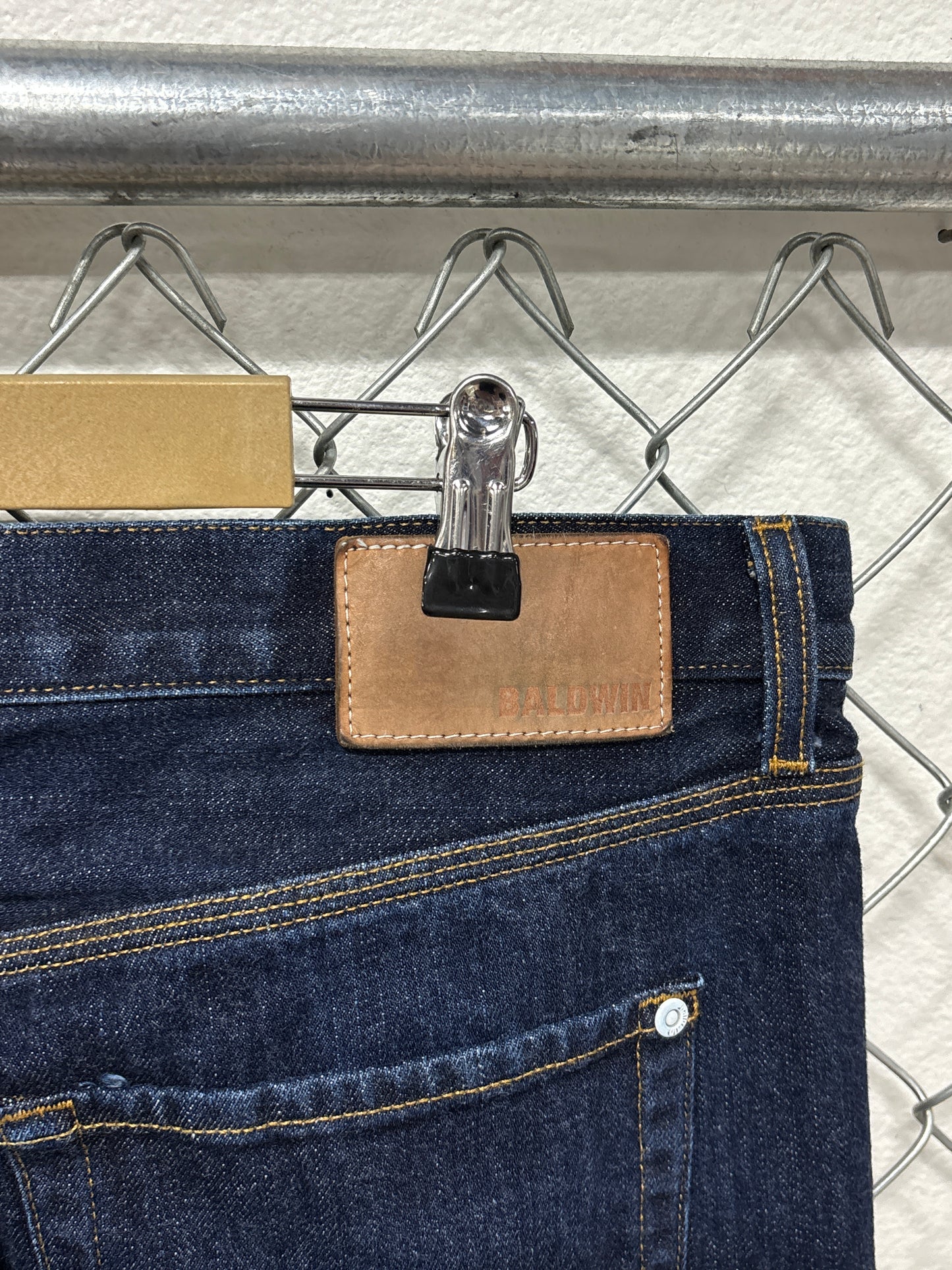 Baldwin The Reed Straight Leg Selvedge Japanese Denim Jeans Size 38x34