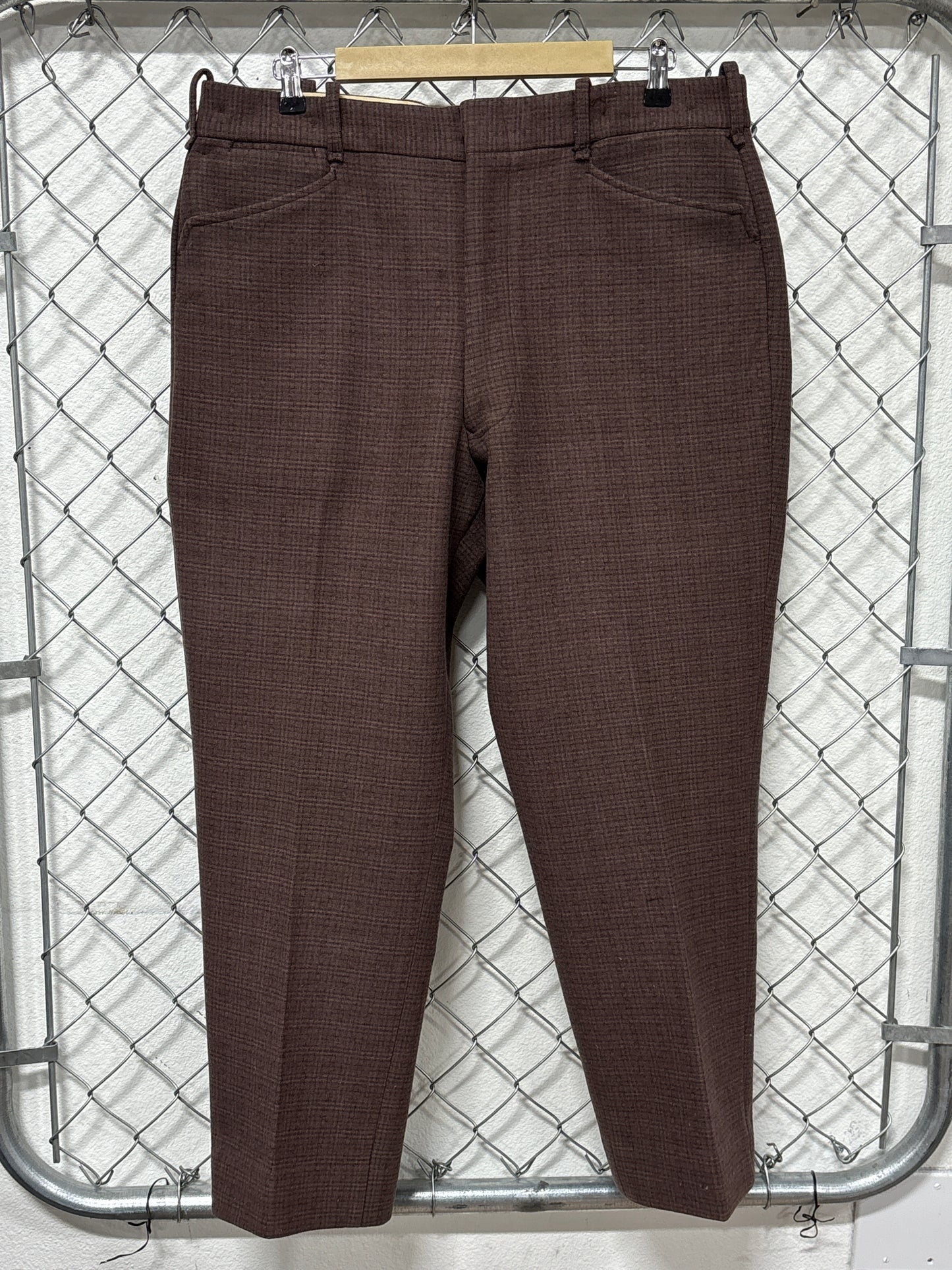 Vintage 70's Eddie Bauer Wool Hunting Brown Pants Size 36x27