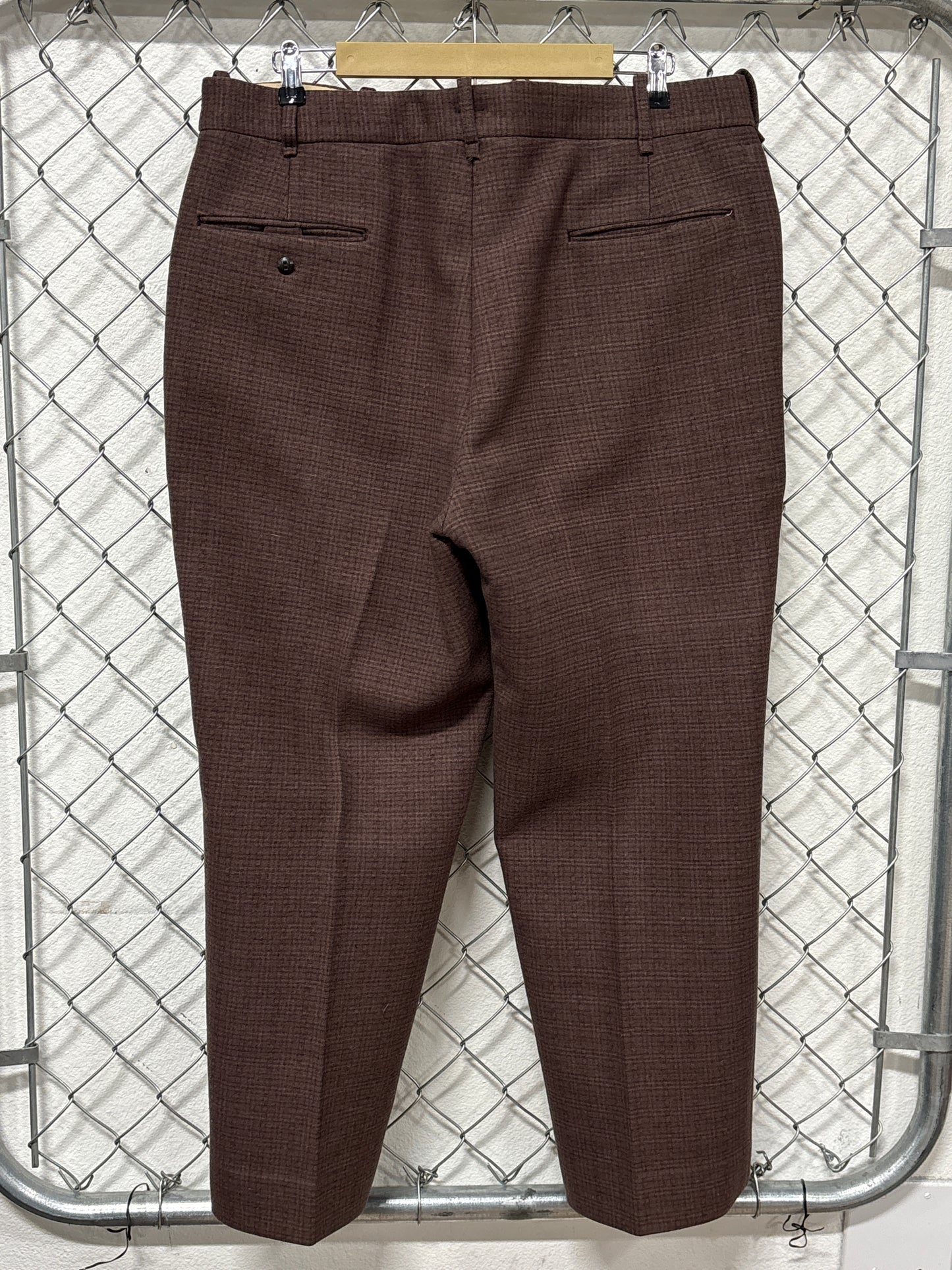 Vintage 70's Eddie Bauer Wool Hunting Brown Pants Size 36x27