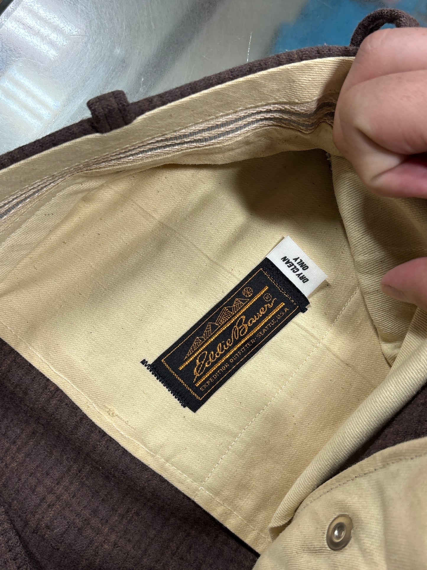 Vintage 70's Eddie Bauer Wool Hunting Brown Pants Size 36x27
