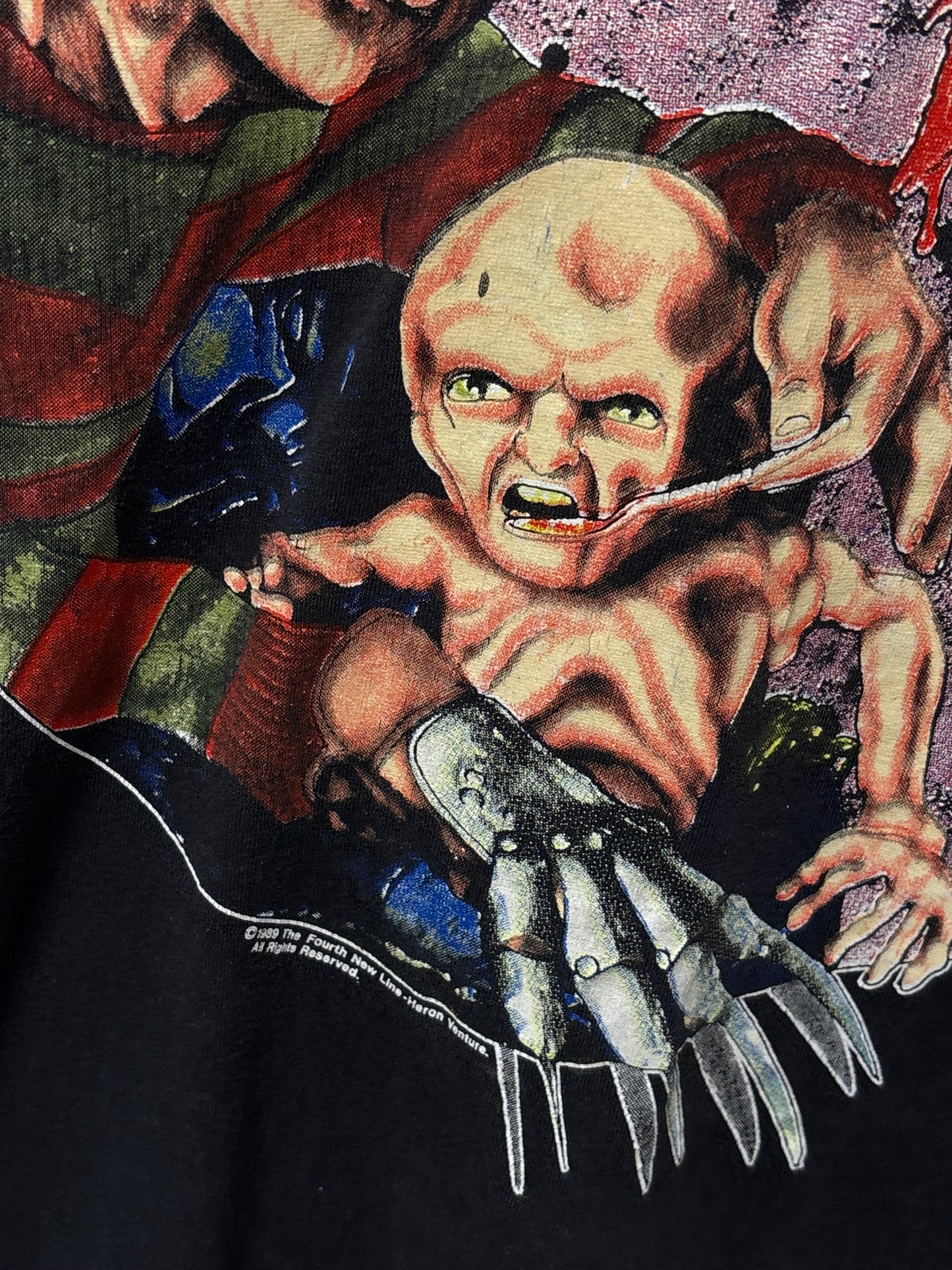 Vintage 1989 Freddy Krueger Nightmare on Elm Street Movie Tee Size Large
