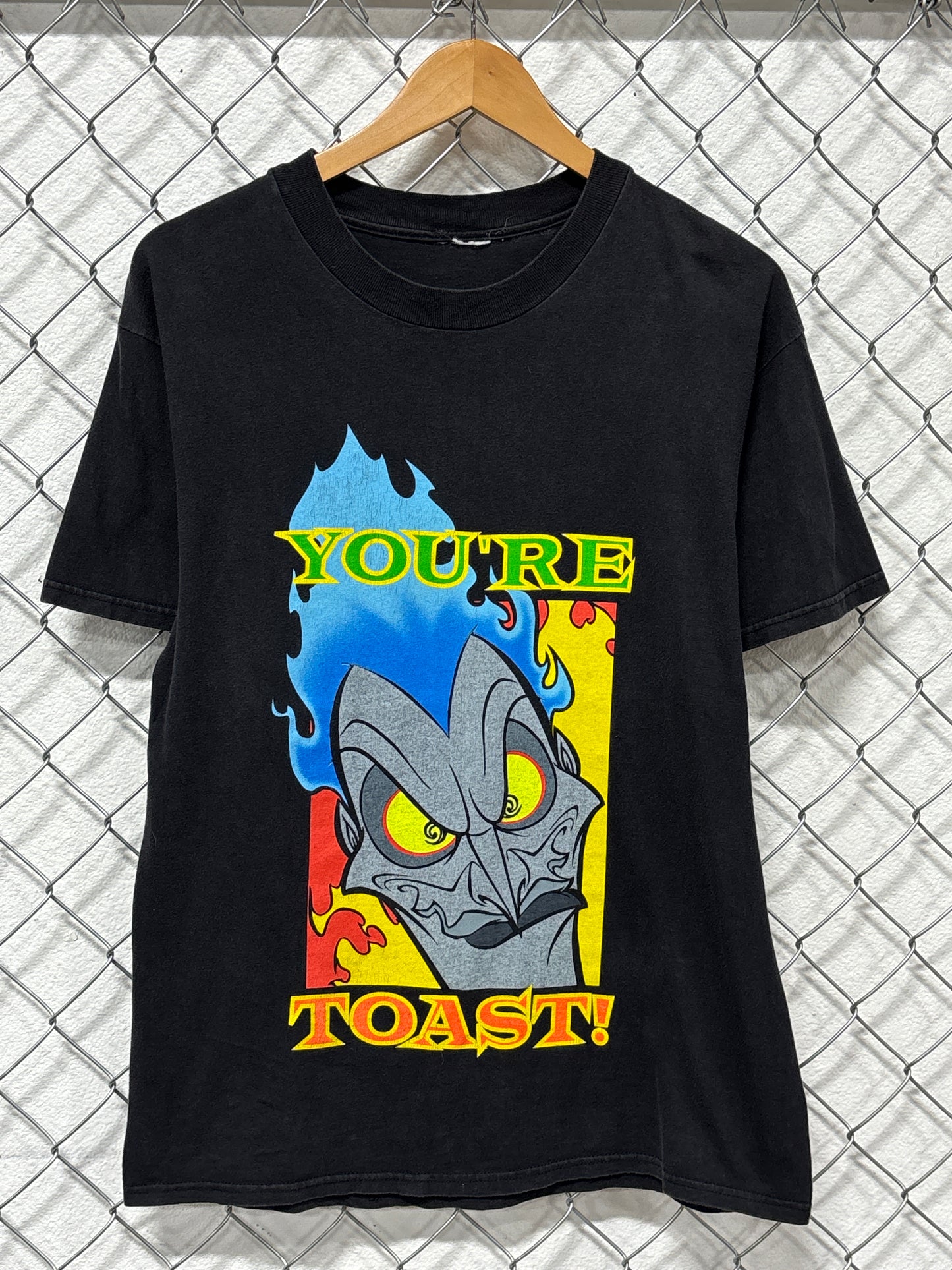 Vintage 90's Disney Hercules You're Toast Movie Promo Cartoon Tee Size Large
