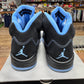Jordan 5 'Black University Blue' Size 8.5