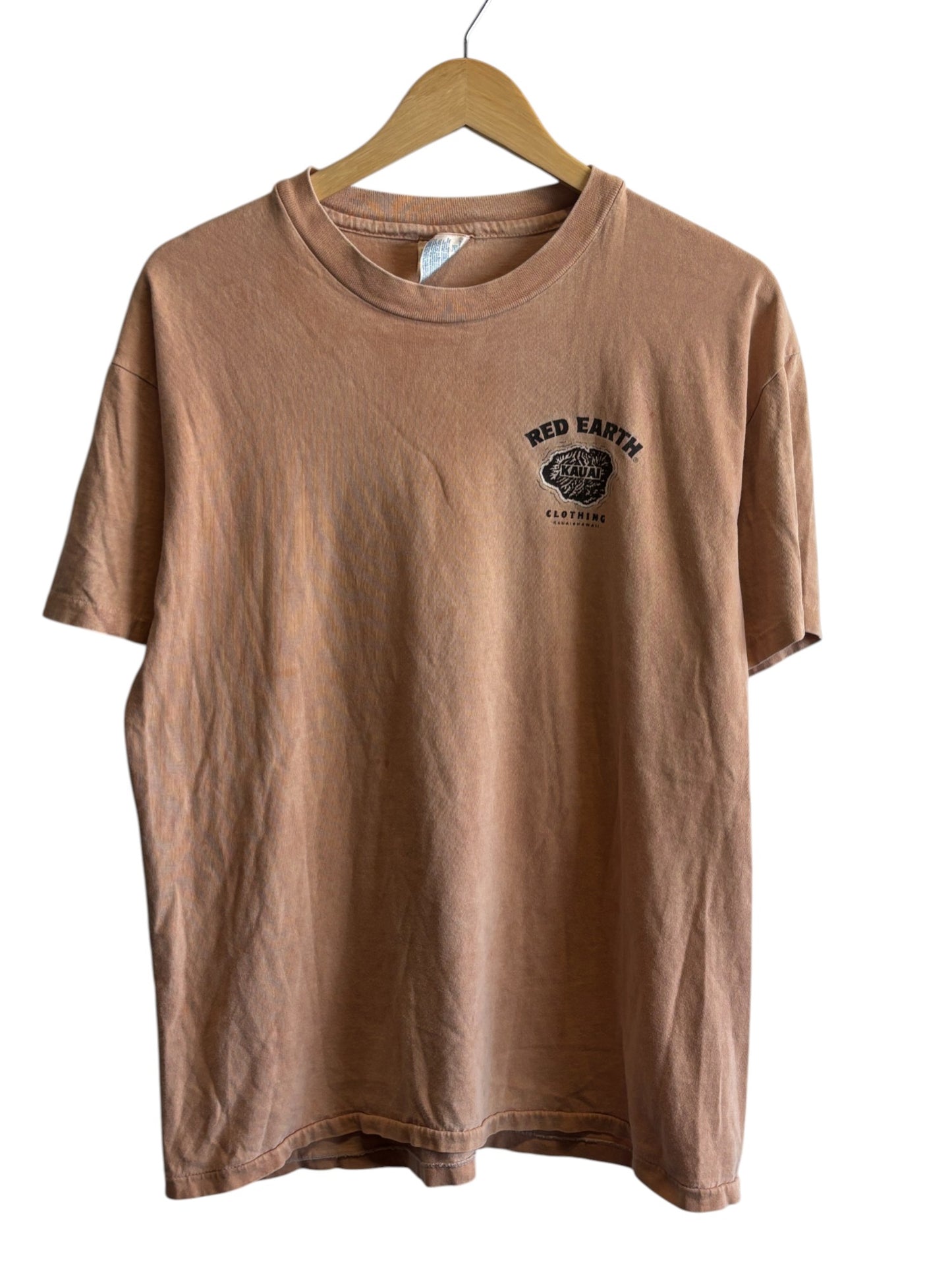 Vintage 90's Red Earth Hawaii State Fish Graphic Tee Size Large