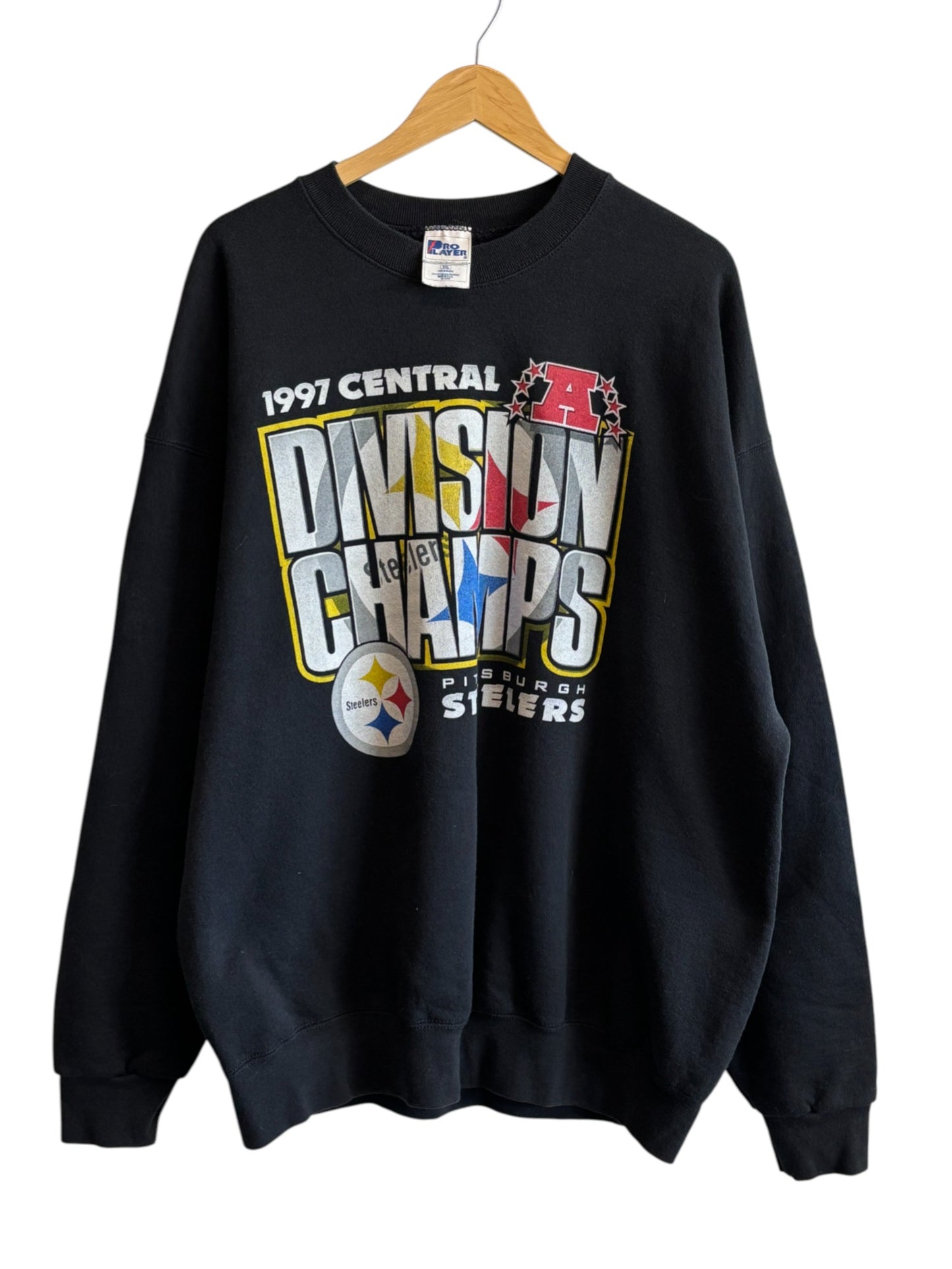 Vintage 1997 Pittsburgh Steelers Division Champions Sweater Size XXL