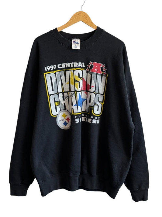 Vintage 1997 Pittsburgh Steelers Division Champions Sweater Size XXL