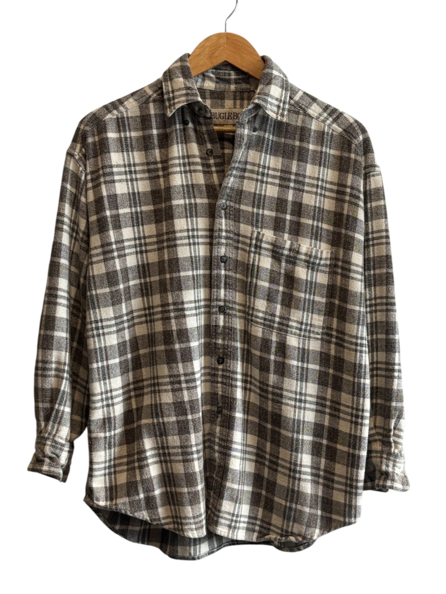 Vintage 90's Bugle Boy Button Up Flannel Shirt Size Medium