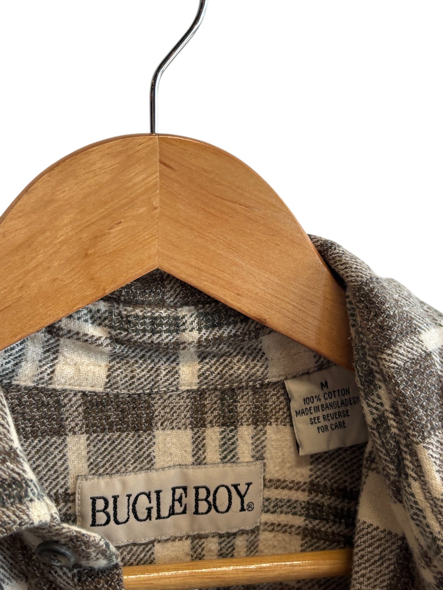 Vintage 90's Bugle Boy Button Up Flannel Shirt Size Medium