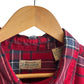 Vintage St Johns Bay Red Flannel Button Up Shirt Size Large