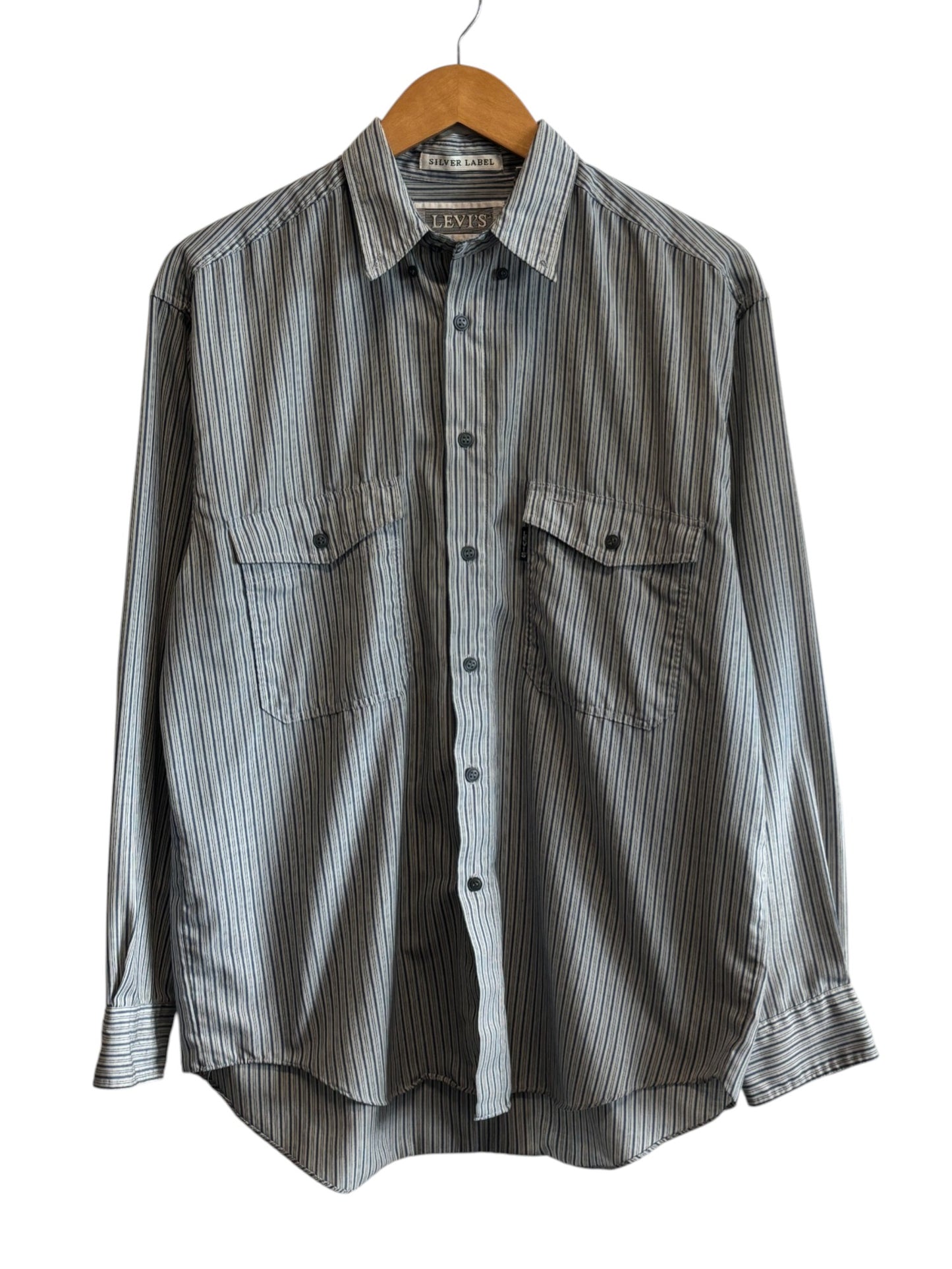 Vintage Levi's Silver Label Button Up Western Shirt Size Medium