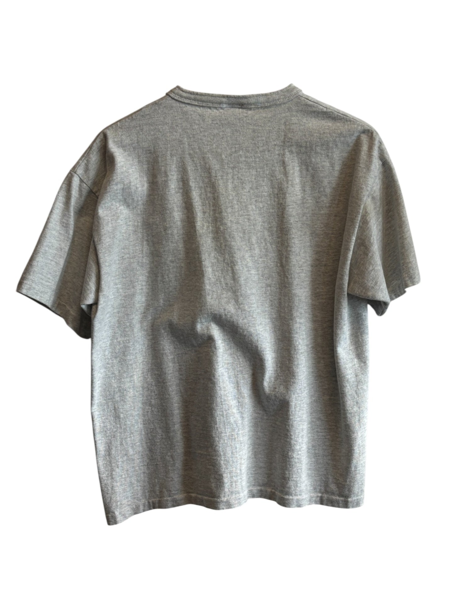 Vintage 90's Montana Wolf Henley Graphic Tee Size Large