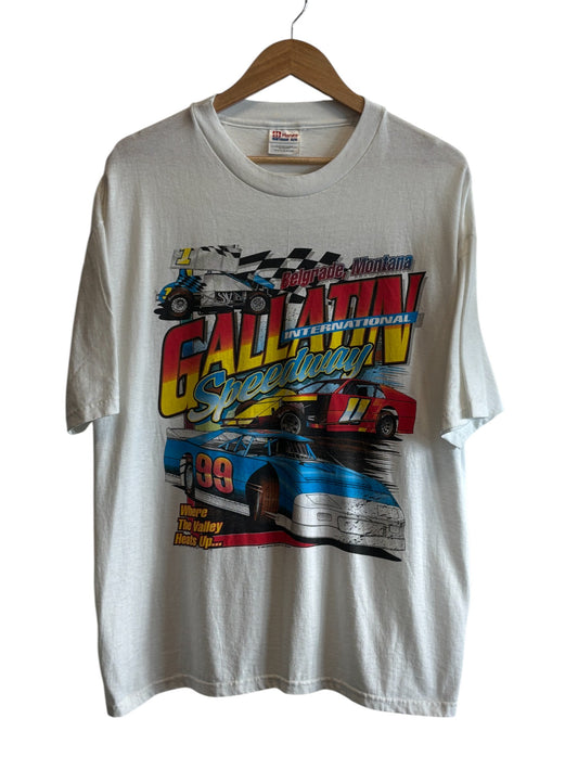 Vintage 90's Belgrade Montana Gallatin Speedway Racing Tee Size XL