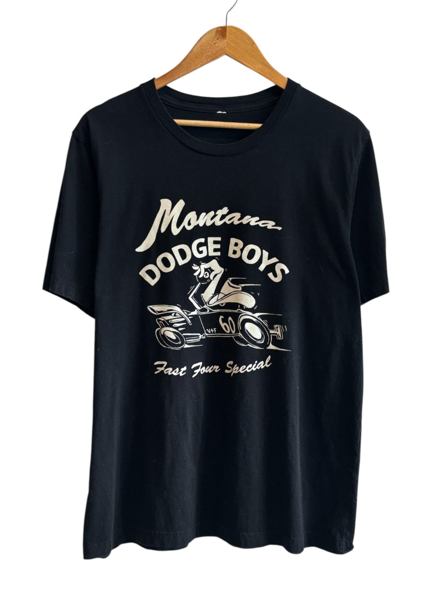 Vintage Montana Dodge Boys Classic Car Graphic Tee Size Large