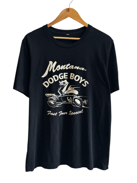 Vintage Montana Dodge Boys Classic Car Graphic Tee Size Large