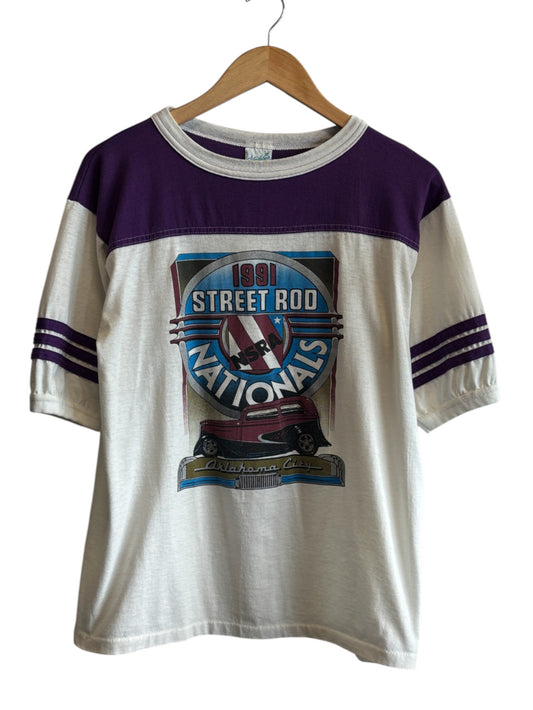Vintage 1991 NSRA Street Rod Nationals Classic Car Graphic Tee Size Large