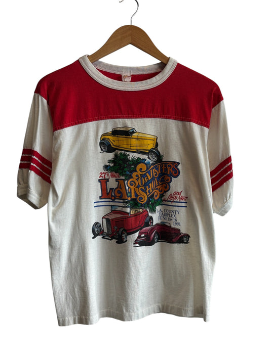 Vintage 1991 LA Roadsters Classic Car Graphic Tee Size Large