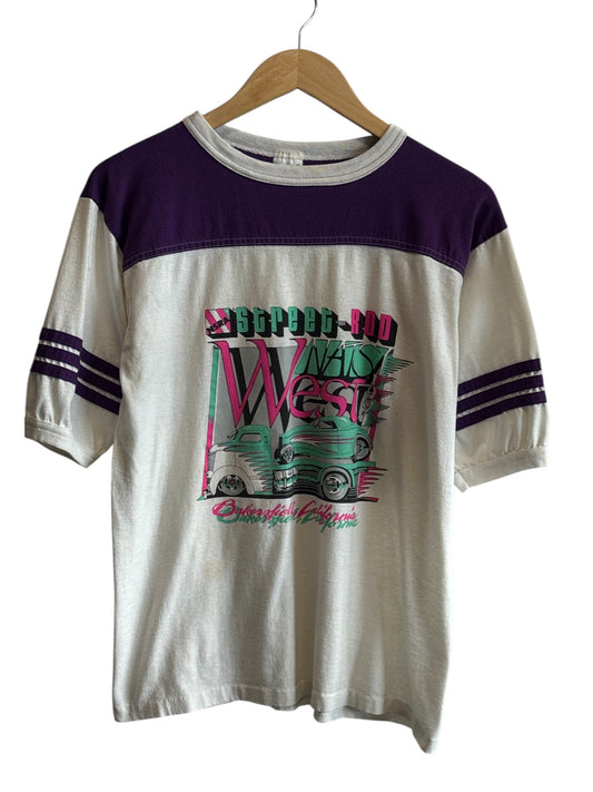 Vintage 80's Bakersfield California Street Rod Classic Car Tee Size Large
