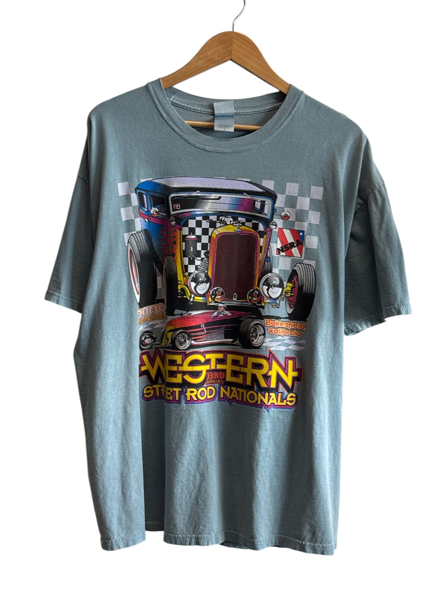 Vintage Y2K Western Street Rod Nationals Hot Rod Classic Car Tee Size XL