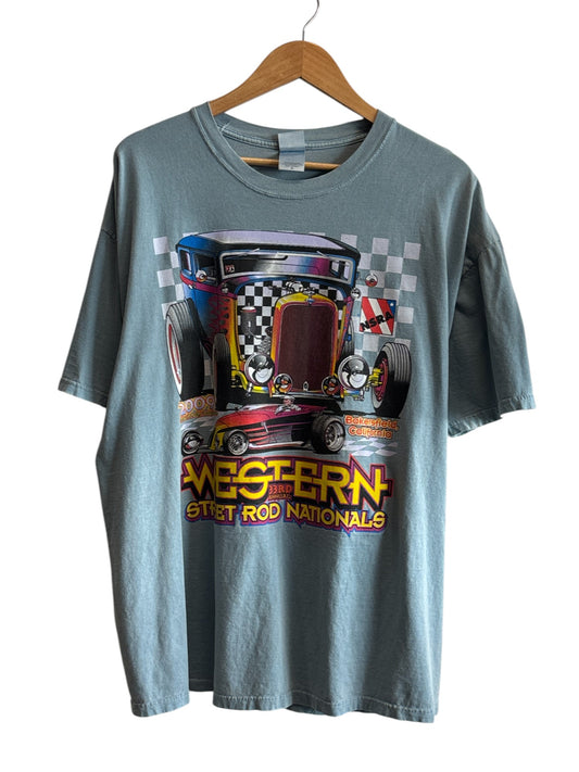Vintage Y2K Western Street Rod Nationals Hot Rod Classic Car Tee Size XL