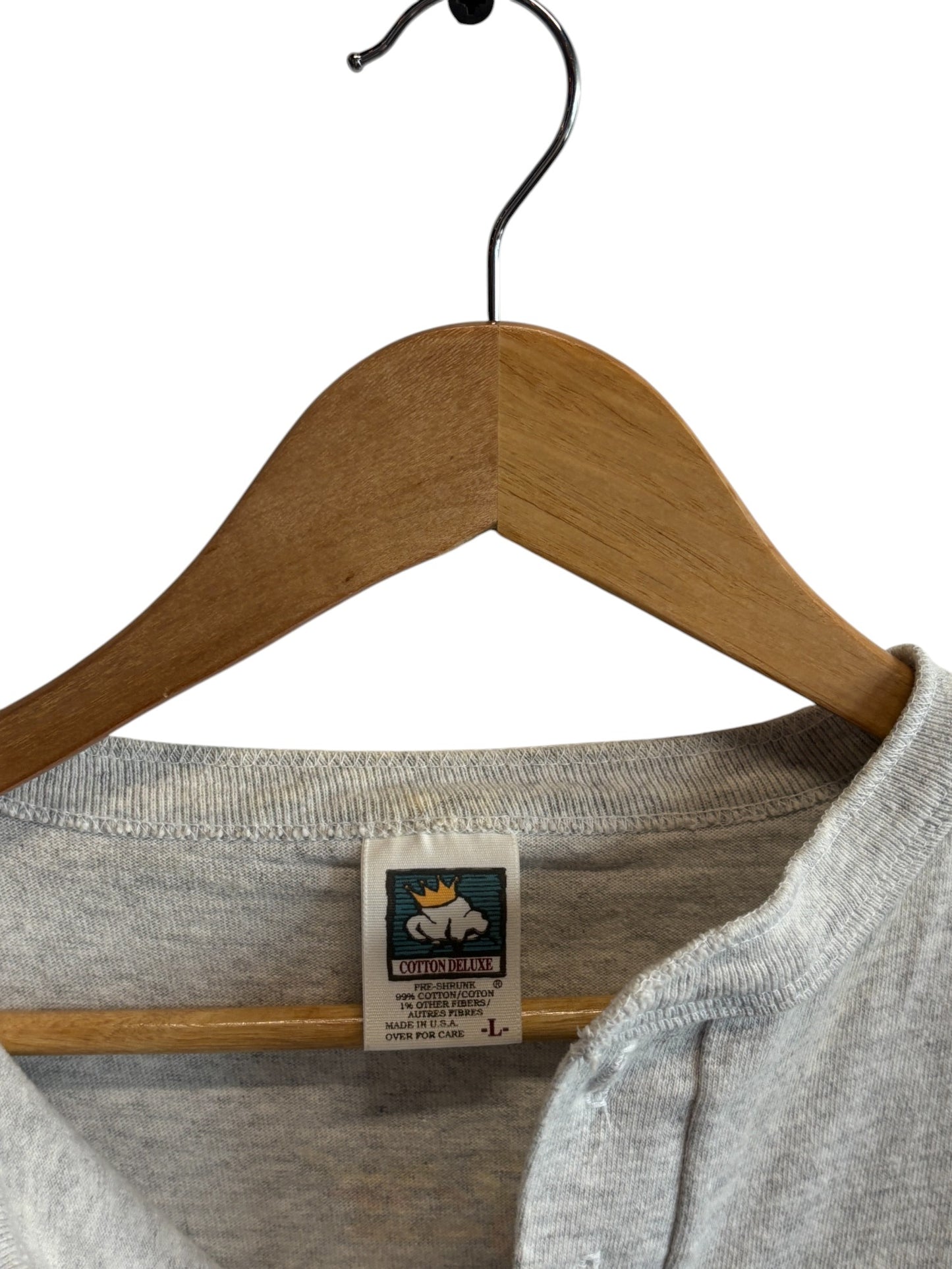 Vintage 1997 LA Roadsters Classic Car Hot Rod Henley Tee Size Large