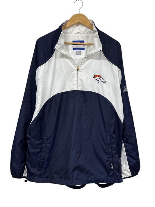 Vintage 00's Denver Broncos NFL Logo Reebok Windbreaker Jacket Size XL