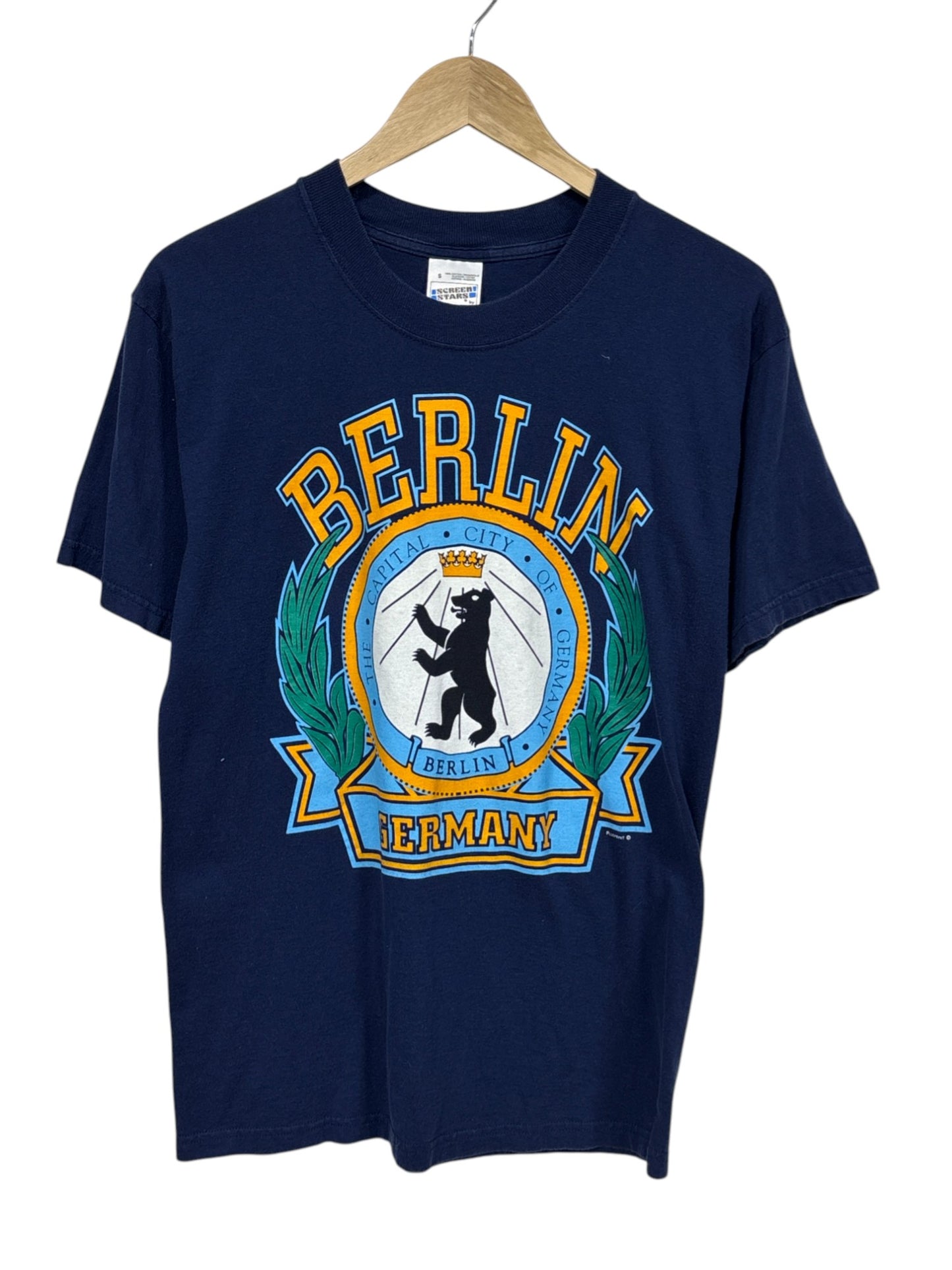 Vintage 80's Berlin Germany Crest Graphic Tee Size Small