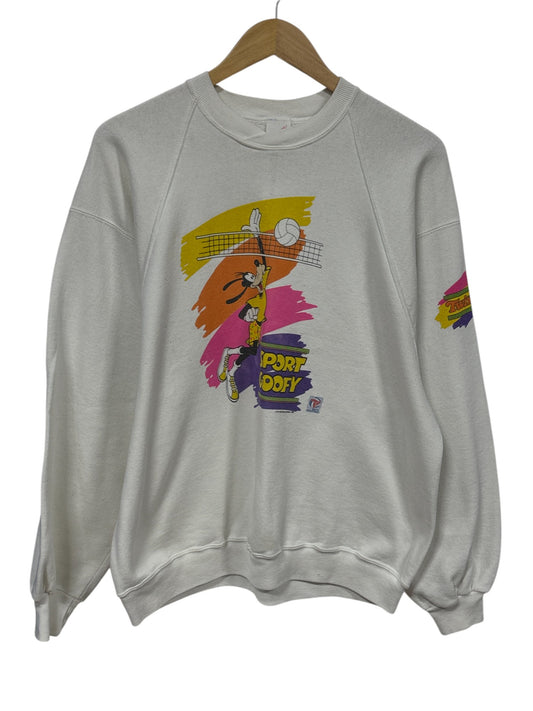 Vintage 90's Sport Goofy Disney Cartoon Volleyball Sweater Size XL