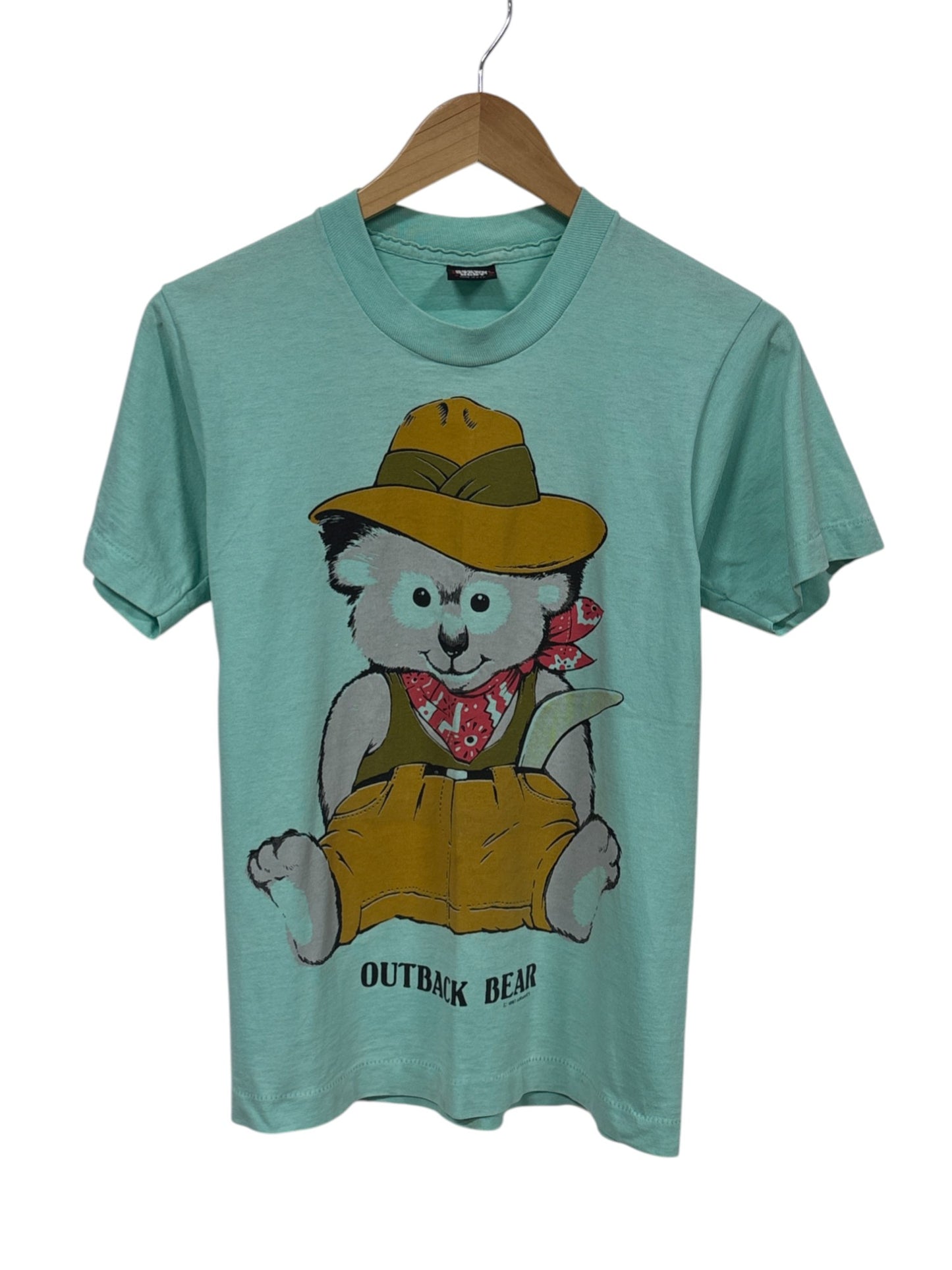 Vintage 80's Outback Bear Cartoon Graphic Tee Size Small