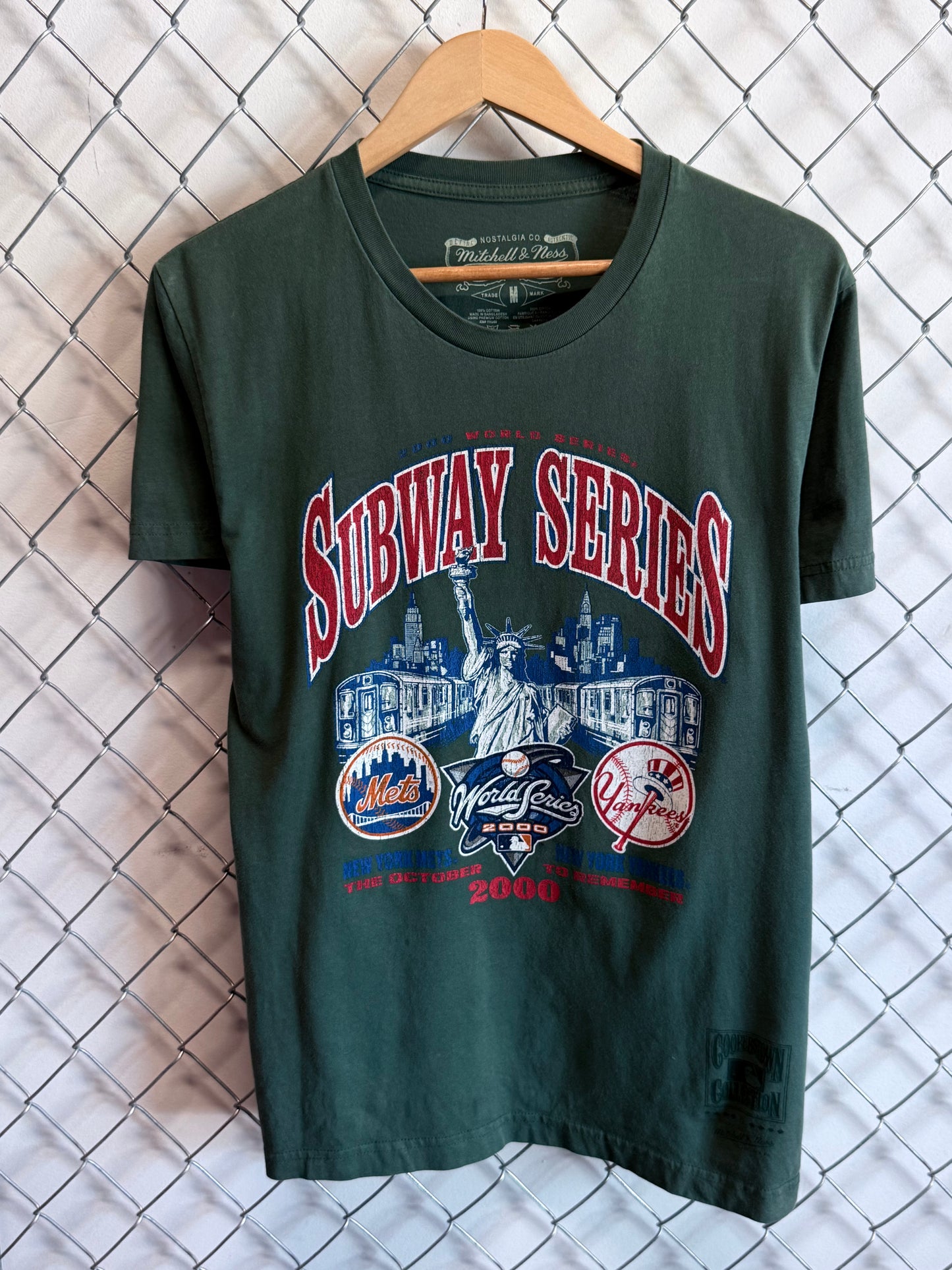 Mitchell & Ness Subway Series Yankees Mets Baseball Tee Size Medium