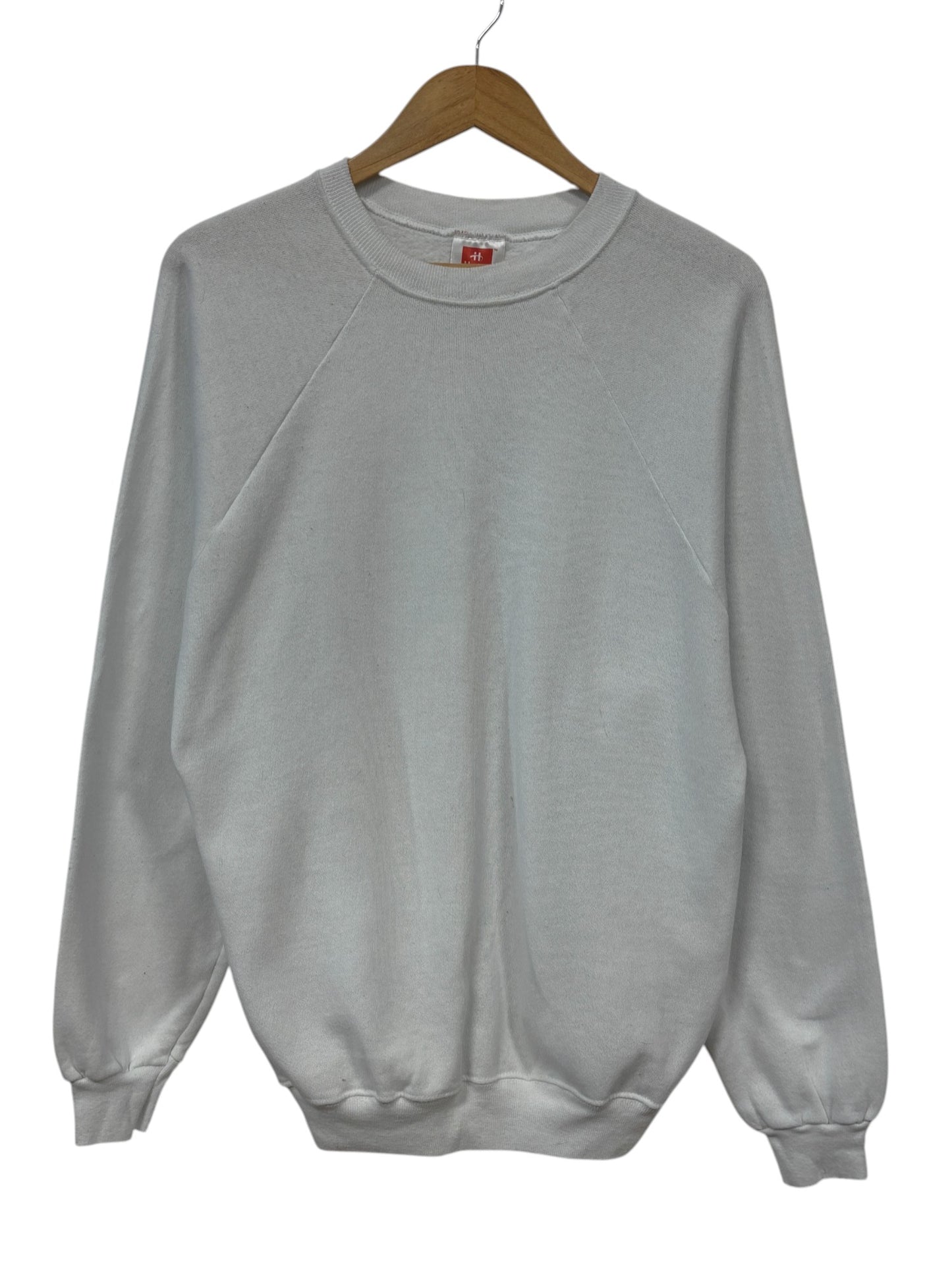 Vintage 90's Hanes White Blank Crewneck Sweater Size XL