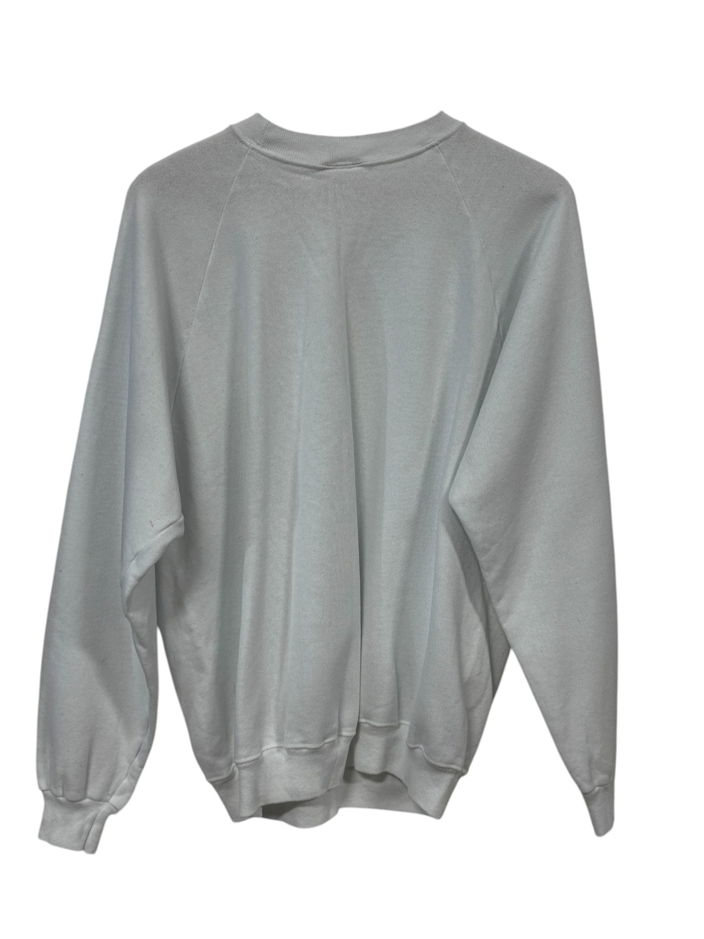 Vintage 90's Hanes White Blank Crewneck Sweater Size XL