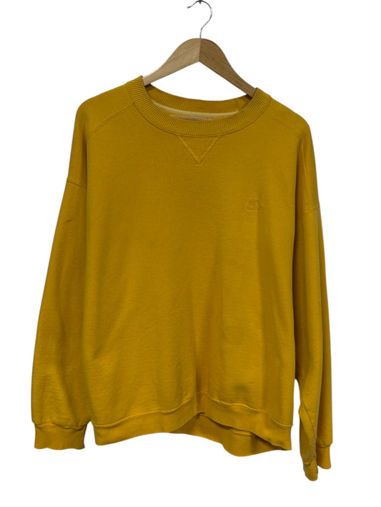 Vintage 90's Starter Yellow Blank Crewneck Sweater Size Large
