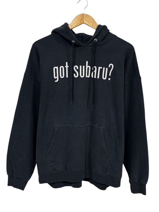 Vintage Y2K Black Got Subaru Hoodie Size Large