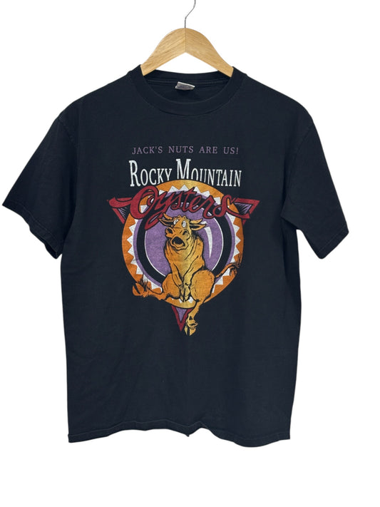 Vintage 90's Rocky Mountain Oysters Graphic Tee Size Large