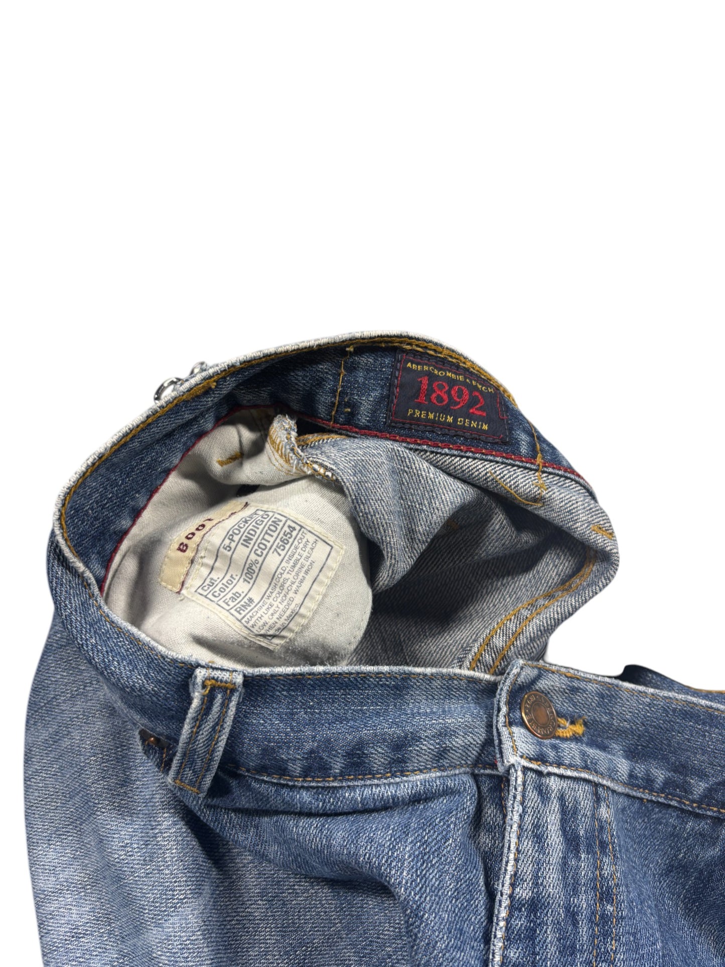 Vintage Y2K Abercrombie Baggy Denim Jeans Size 38x31