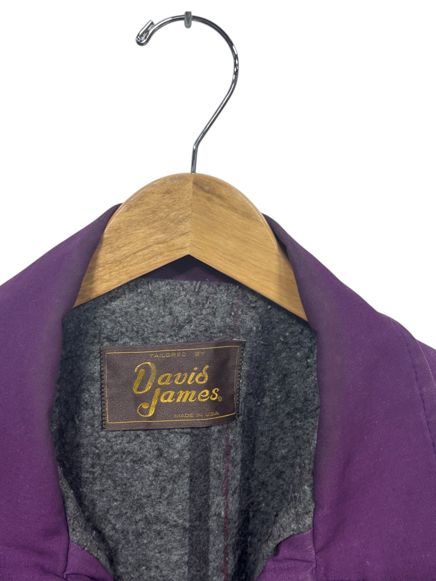 Vintage 80's Davis James Purple Blanket Lined Aztec Western Jacket Size XL