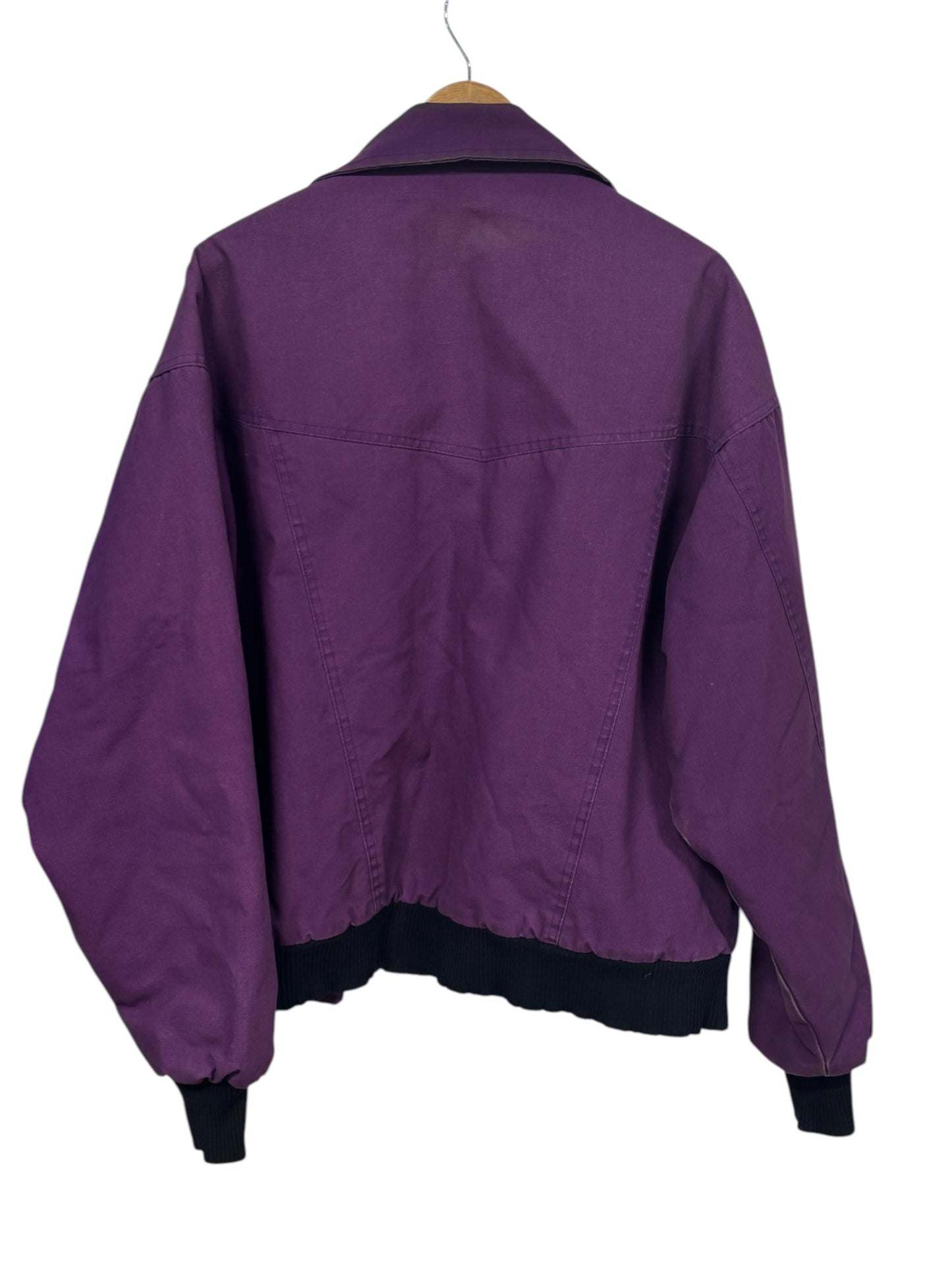 Vintage 80's Davis James Purple Blanket Lined Aztec Western Jacket Size XL