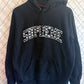 Supreme FW21 Hearts Arc Logo Black Hoodie Size Medium