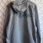 Y2k Top Heavy Tribal Art Grey Hoodie Size Large