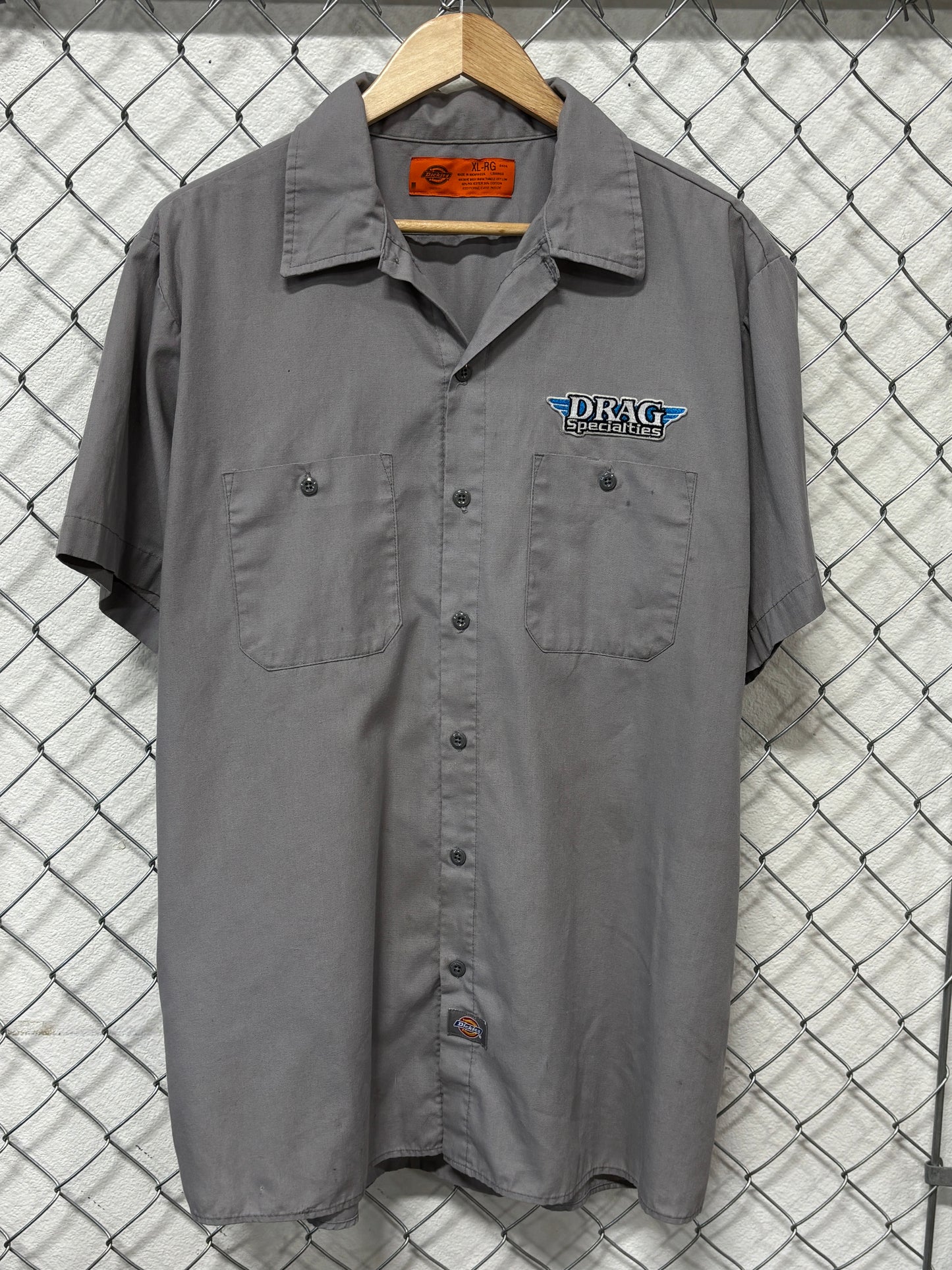 Dickies Drag Specialties Mechanic Work Short Sleeve Shirt Size XL