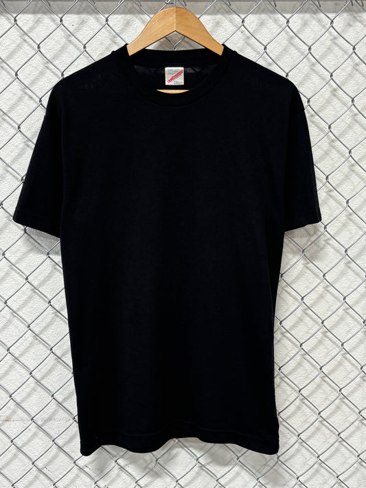 Vintage 80's Duke Athletic Products Black Blank Tee Size Medium
