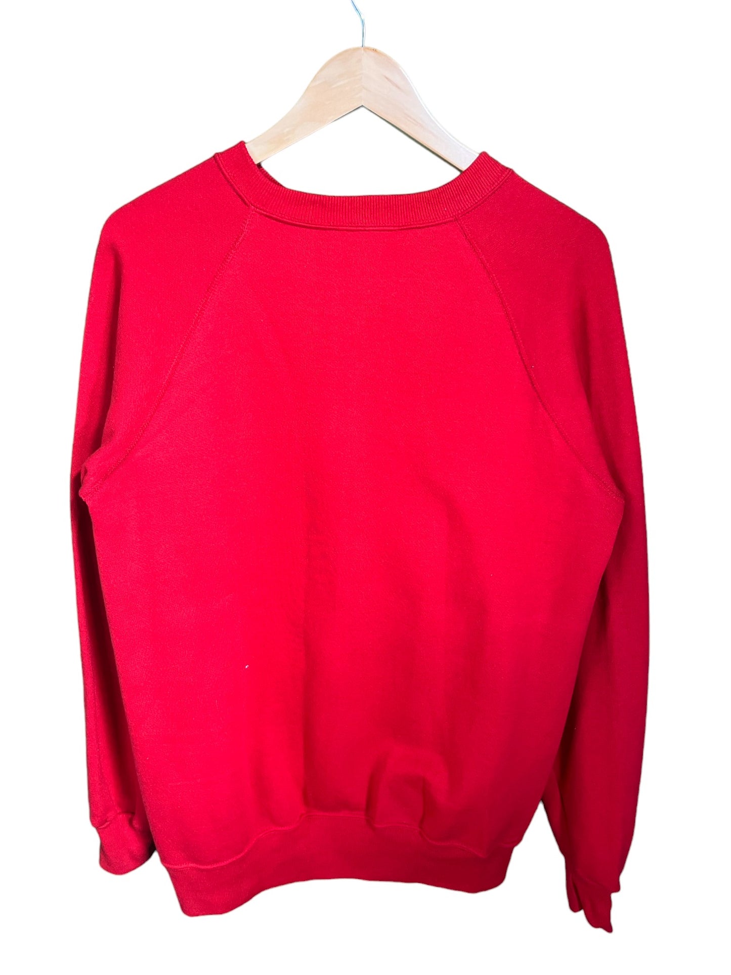 Vintage 90's Red Blank Boxy Fit Crewneck Sweater Size Large