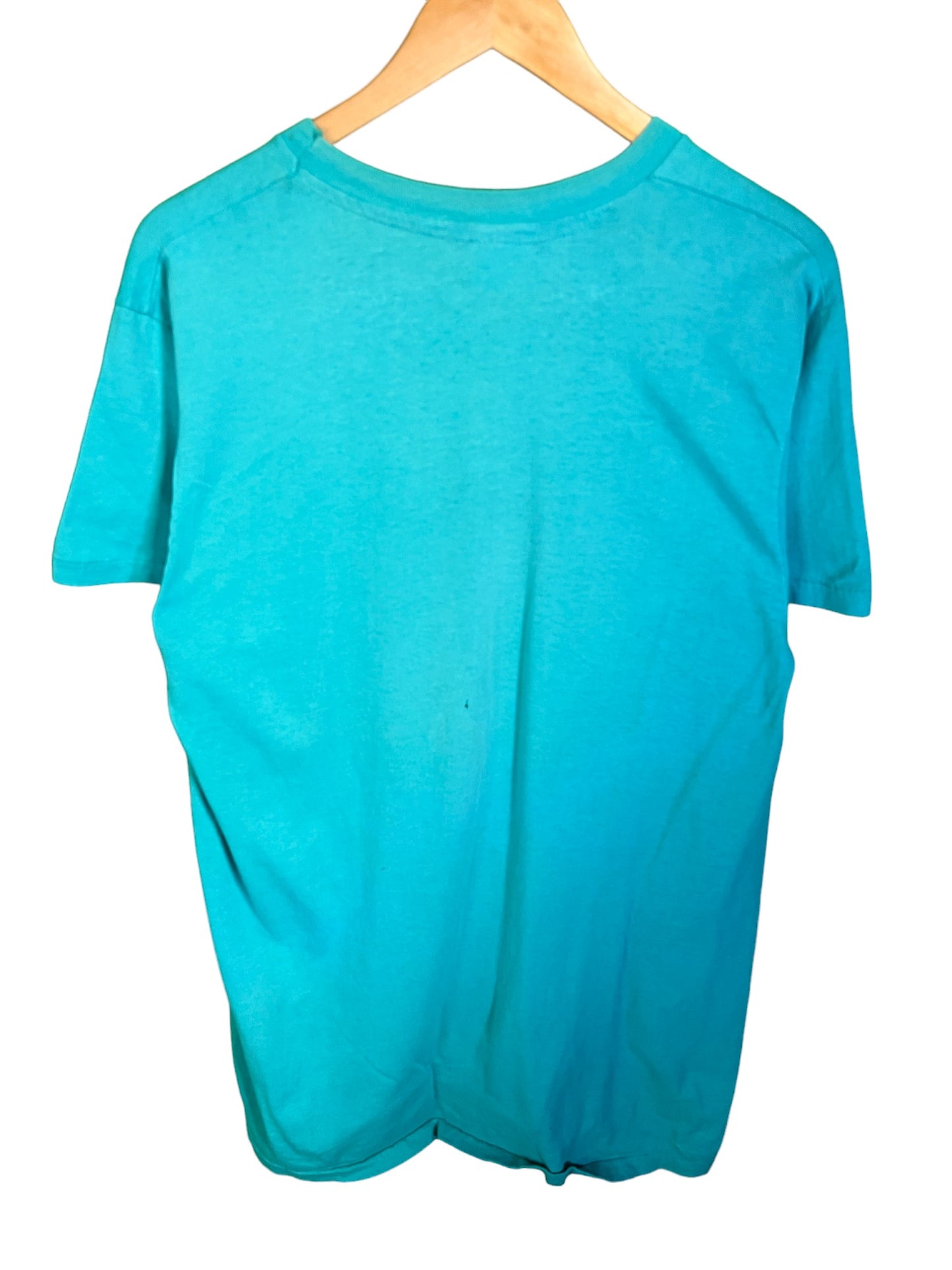 Vintage 80's Hanes Thin Blue Pocket Tee Size Large