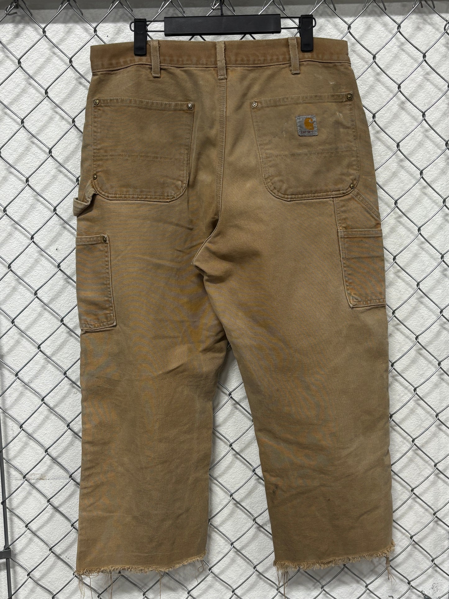 Vintage Carhartt Made in USA Brown Double Knee Carpenter Pants Size 32x23