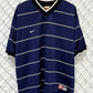 Vintage 90's Nike Soccer Jersey Style Striped Shirt Size XXL